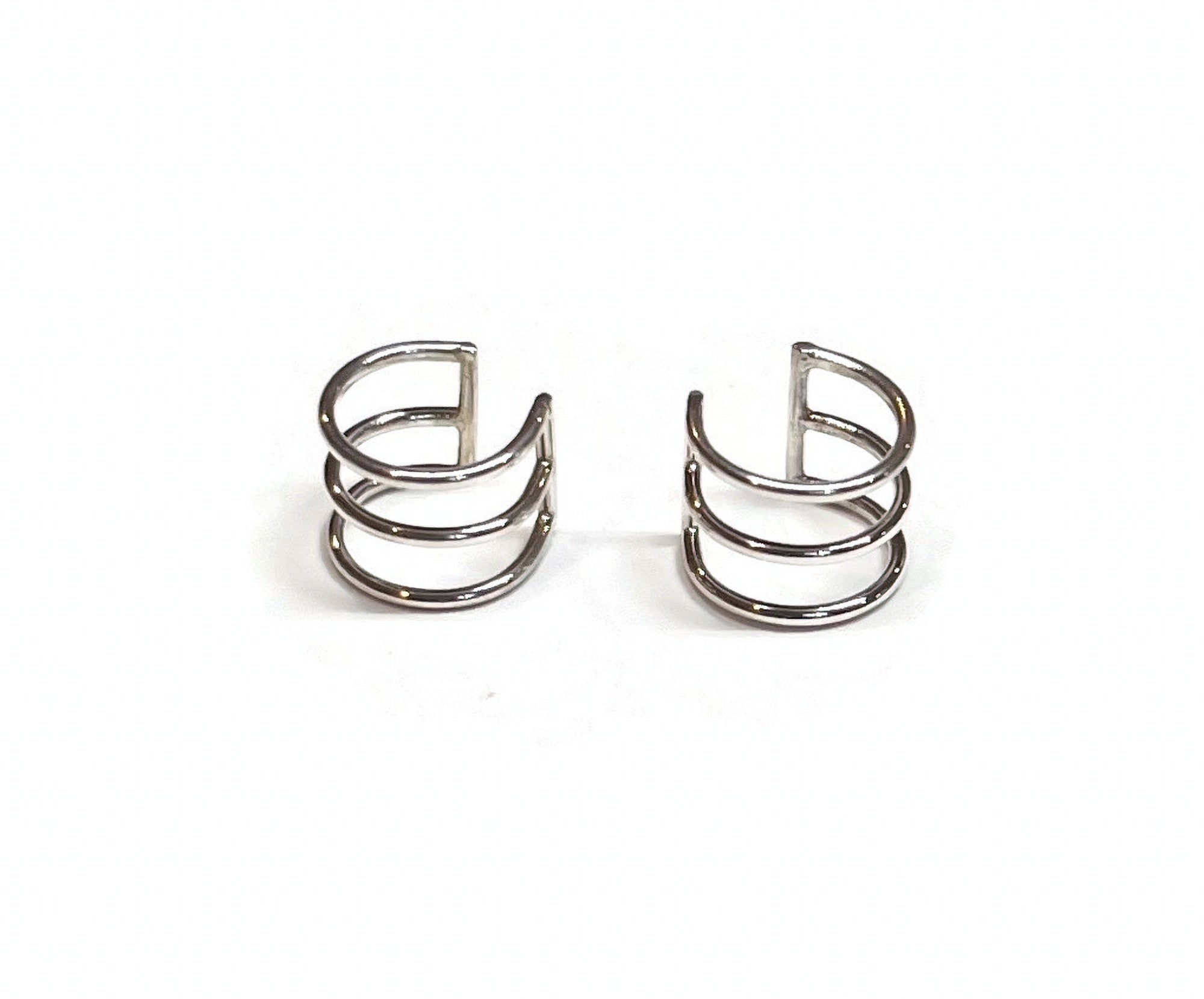Handmade Sterling Silver Small Triple Ear Cuff -9mm