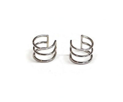 Handmade Sterling Silver Small Triple Ear Cuff -9mm