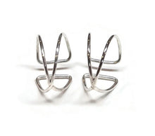 Load image into Gallery viewer, Handmade Sterling Silver 15mm Criss Cross EarCuff
