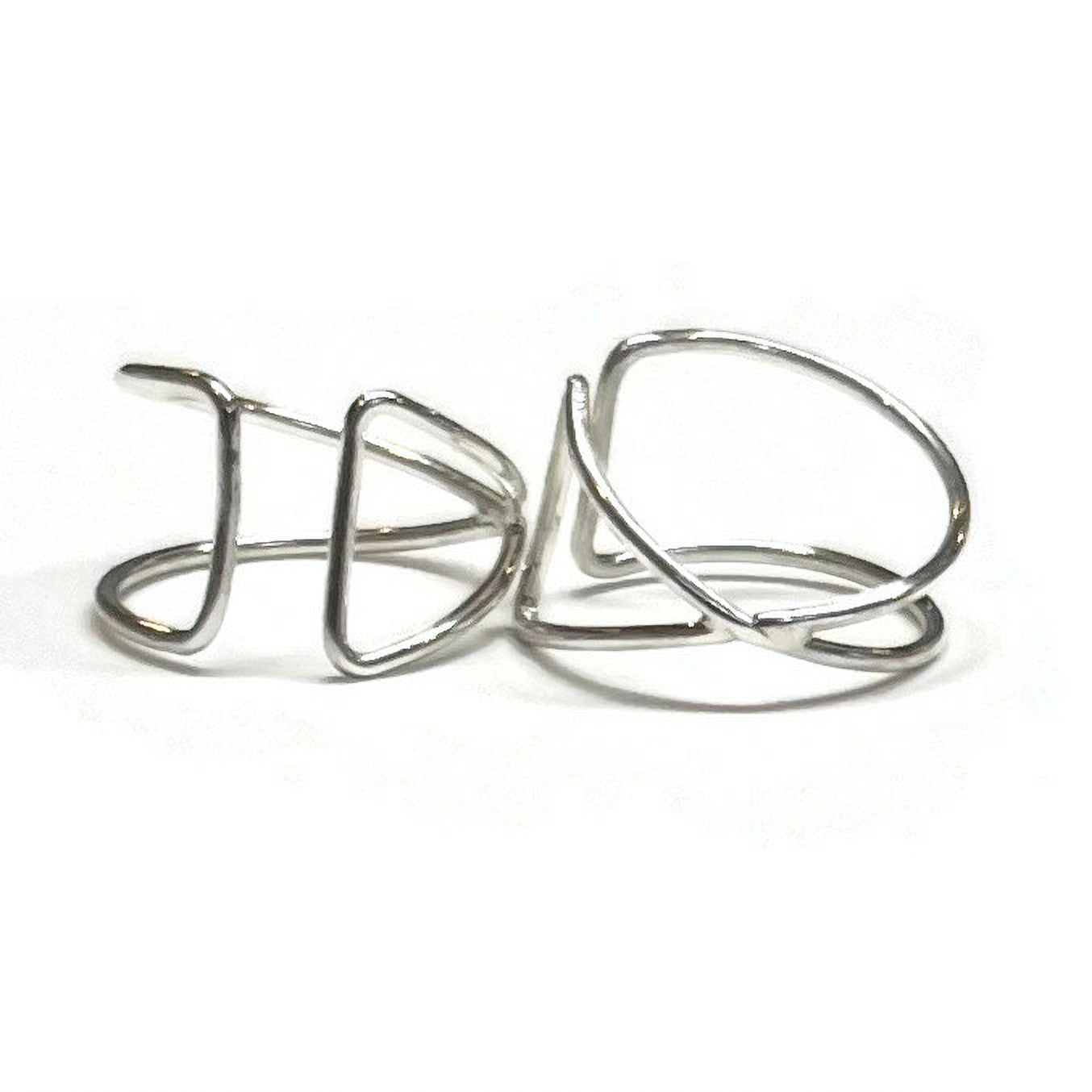 Handmade Sterling Silver 15mm Criss Cross EarCuff