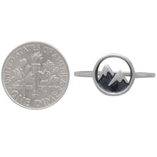 Load image into Gallery viewer, Handmade Sterling Silver Snow Capped Mountain - Stacking Ring
