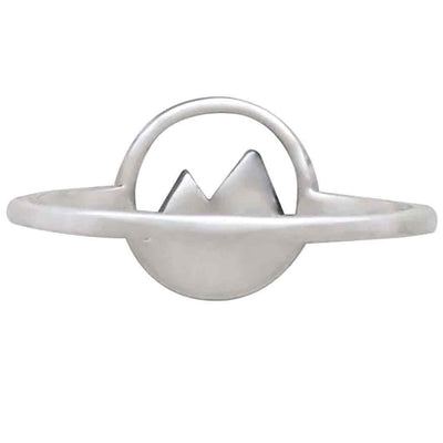 Handmade Sterling Silver Snow Capped Mountain - Stacking Ring