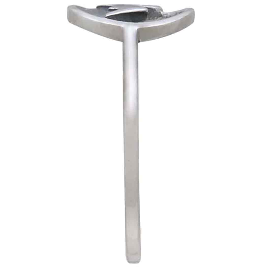 Handmade Sterling Silver Snow Capped Mountain - Stacking Ring