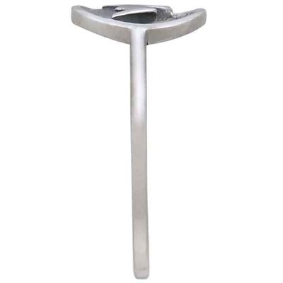 Handmade Sterling Silver Snow Capped Mountain - Stacking Ring