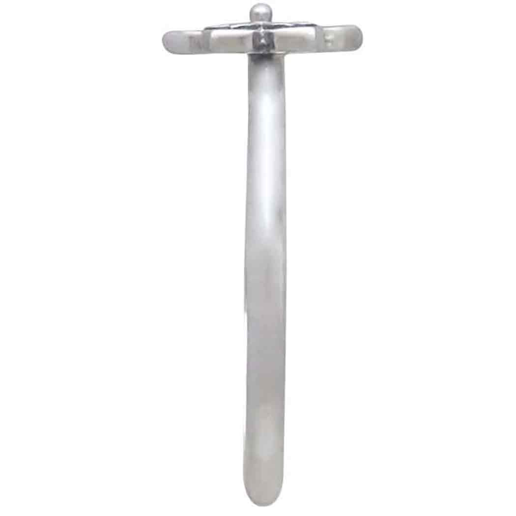 Handmade Sterling Silver Mini Flower Mandala Stacking Ring