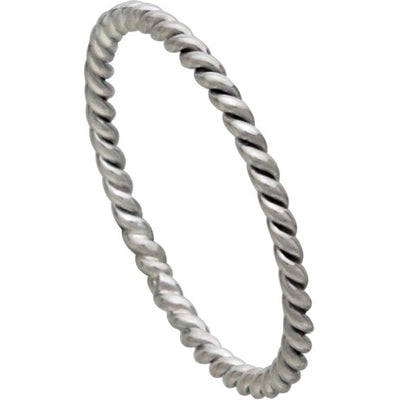 Sterling Silver Stacking Ring with Twisted Wire