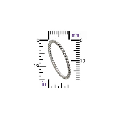 Sterling Silver Stacking Ring with Twisted Wire