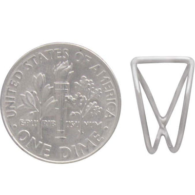 Handmade Sterling Silver 15mm Criss Cross EarCuff