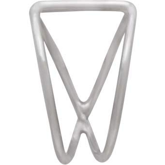 Handmade Sterling Silver 15mm Criss Cross EarCuff