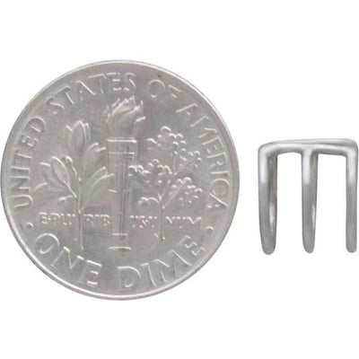 Handmade Sterling Silver Small Triple Ear Cuff -9mm