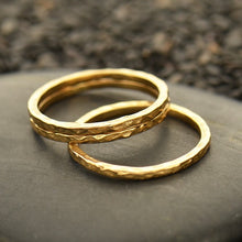 Load image into Gallery viewer, Handmade Sterling Silver Ring - Hammered Finish - Stacking Ring
