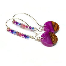 Load image into Gallery viewer, purple passion wood earrings
