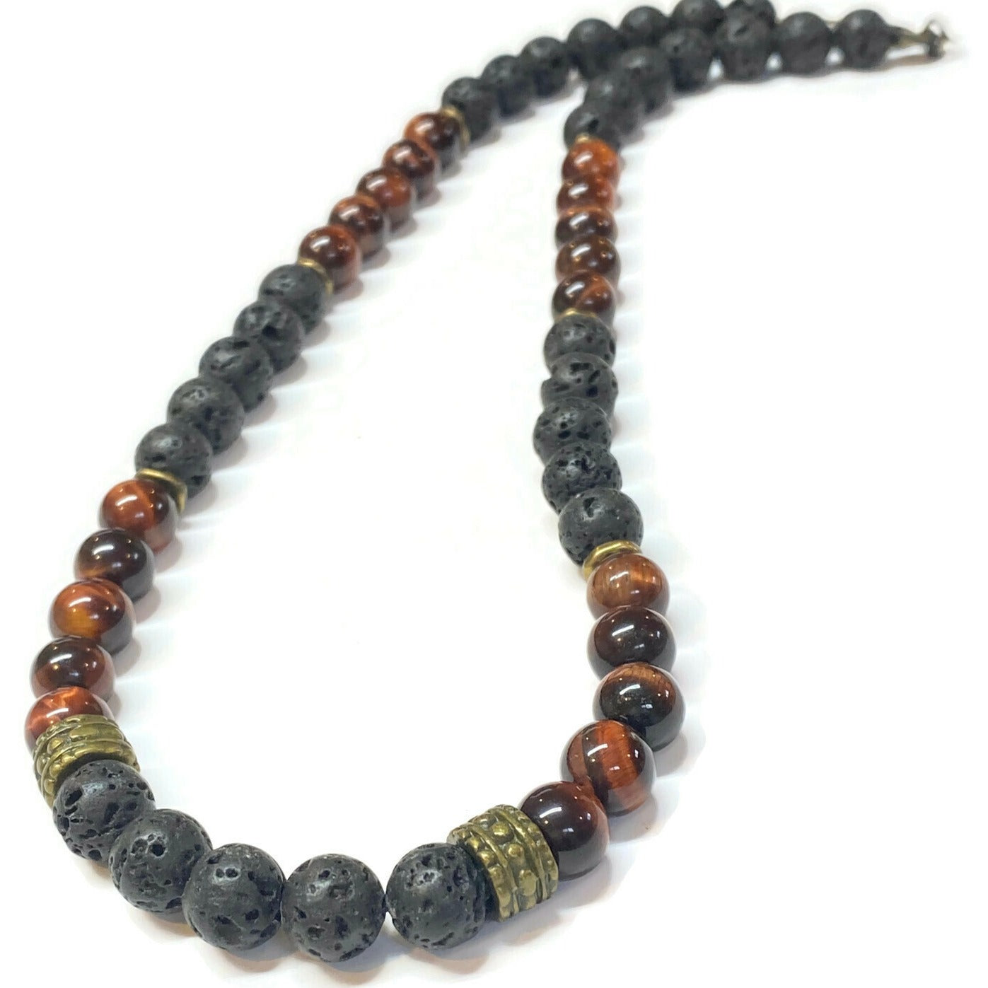 lava rock men necklace