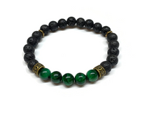 Load image into Gallery viewer, Tiger eye and Lava Rock Bracelet
