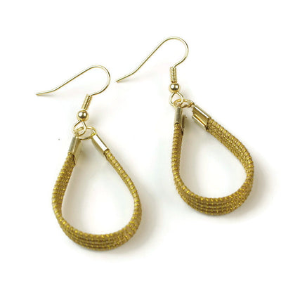 Golden Grass Drop Earrings