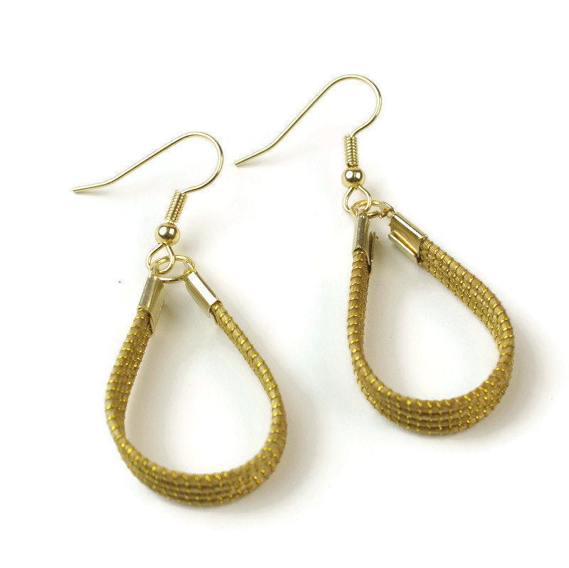 Golden Grass Drop Earrings