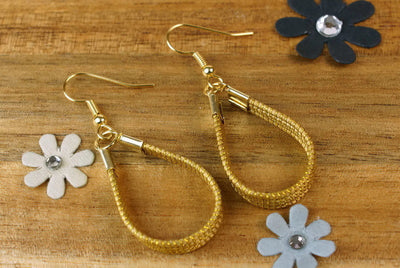 Teardrop Golden Grass Earrings
