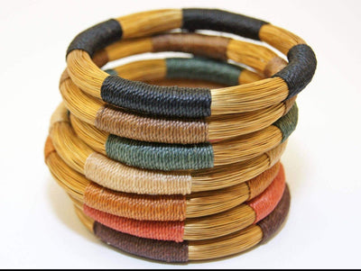 Colorful Golden Grass bangles, Lightweight