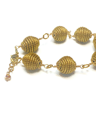 Golden Grass Beaded Bracelet