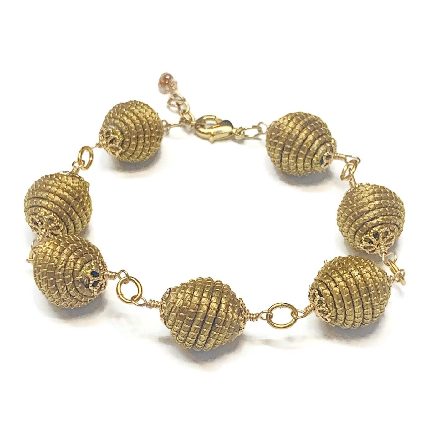 Golden Grass Beaded Bracelet