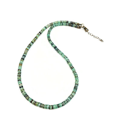 Green Turquoise Natural Shell Heishi Necklace