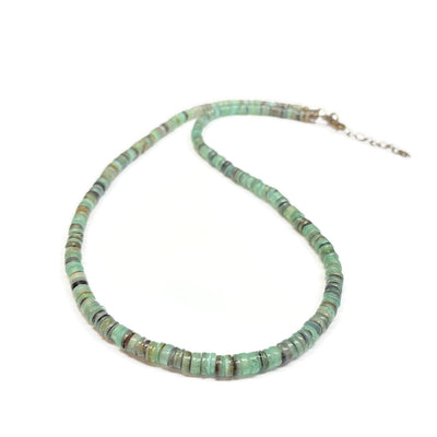 Green Turquoise Natural Shell Heishi Necklace